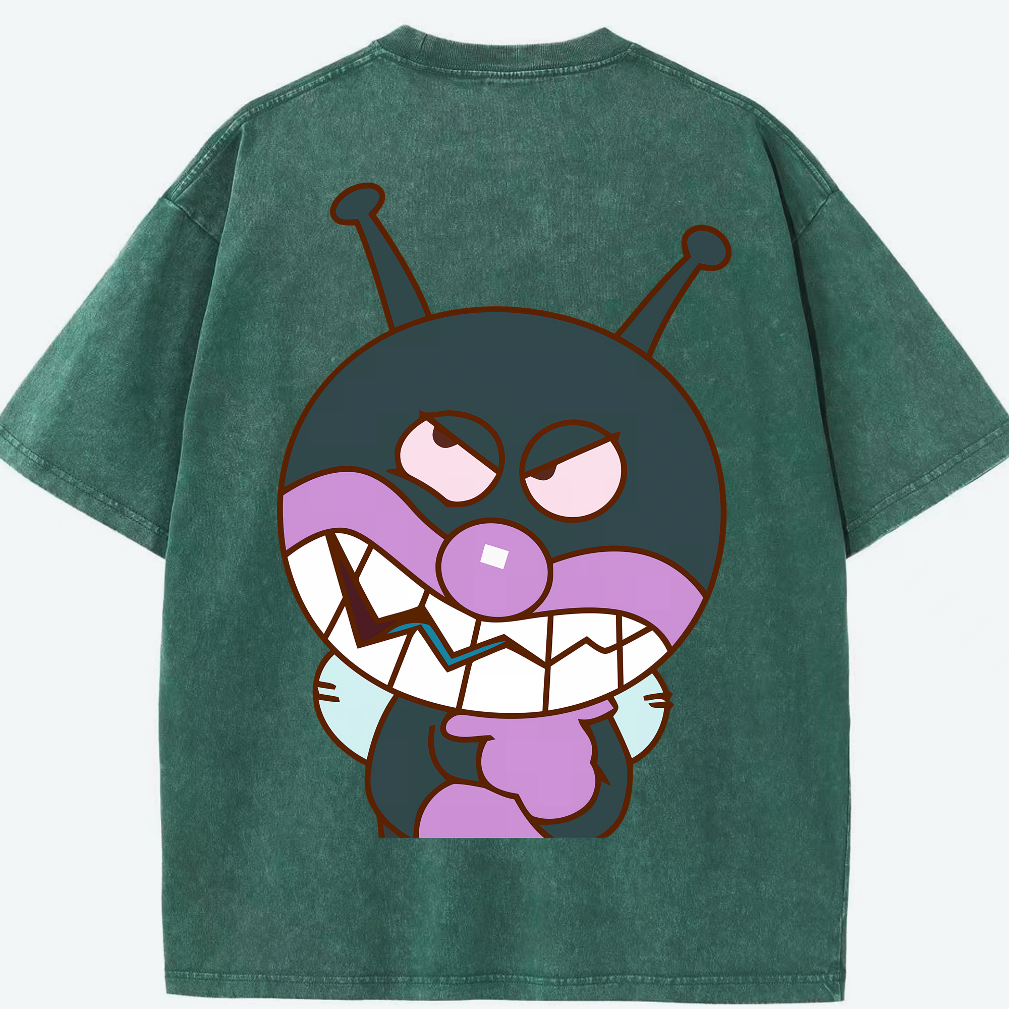 （画像用） アンパンマン Anpanman 綿100% ヴィンテージ風 半袖Tシャツ（背面プリント）